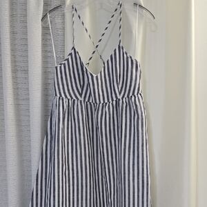 Striped Blue and White Women's Dress